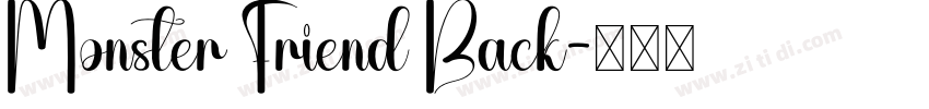 Monster Friend Back字体转换